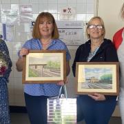 Leigh Spinners Mill general manager Jo Platt, with Golborne and Lowton West councillors Yvonne Klieve, Susan Gambles and Gena Merrett