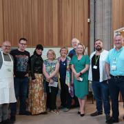 Volunteers and councillors present at the foodbank event