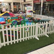 The picnic and play area at Spinning Gate shopping centre