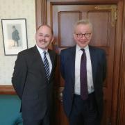 James Grundy MP with Levelling Up Minister Michael Gove
