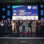 •	Believe Sports Awards winners and nominees on stage