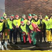 Festive elves helping to raise money for the Rotary Club at Leigh Miners