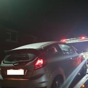 One of the cars which was seized in Hindley recently
