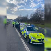 Officers from several forces were used to tactically stop the car