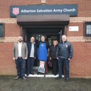 Local councillors and volunteers at Atherton Recovery Hub