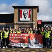 Mayor Anderson and Cllr Anderton chipped in with the KFC litterpick