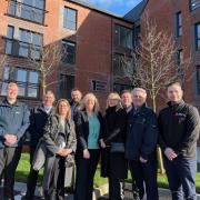 Councillors at the Brown Street South development in Leigh