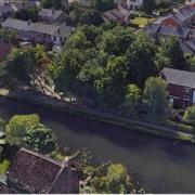 Aerial view of the Bridgewater Canal Conservation Area