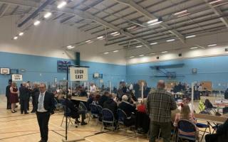The local election count in Leigh in 2022