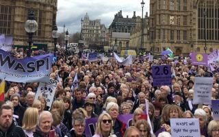 WASPI campaigners in London. New research estimates 3,000 Norfolk women will have died while waiting for pension compensation.